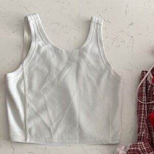 lululemon athletica White Ribbed Tank Top